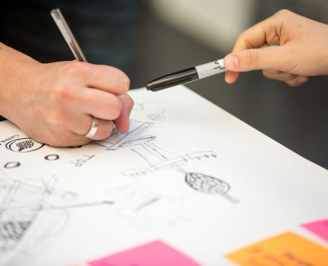 People planning innovation to business